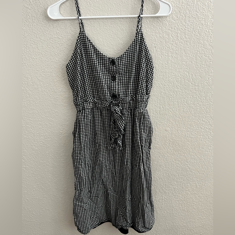Midnight Doll Gingham Sleeveless Dress Size Small